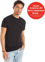 Hanes Packs, Stay-Tucked Soft Cotton, Best Undershirts for Men, White/Black/Asstd Multipacks - Image 3