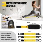 Ankle Resistance Bands with Cuffs, Leg and Glutes Workout Equipment, Resistance Bands with Ankle Straps for Cable Machine Kickbacks, Booty Workouts, Lower Body Exercises - Home Gym Exercise Equipment - Image 7