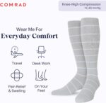 Comrad Nylon Knee High Socks - 15-20mmHg Graduated Compression Socks - Soft & Breathable Support Unisex Socks - Image 3