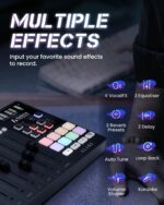 ALABS Fxcaster Audio Interface, Podcast Equipment with 7 controls, Podcast mixer with Pro-preamp,48V Phantom Power, Bluetooth,32 Customize sound pads for Recording,Streaming,Youtube, TikTok,PC,Guitar - Image 6