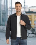 EKLENTSON Mens Lightweight Jackets Full Zip Laydown Collar Golf Light Windbreaker Jackets with Zip Pockets - Image 8