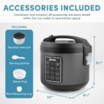 AROMA® 12-Cup (Cooked) Digital Rice & Grain Multicooker (ARC-966BD), Black - Image 7