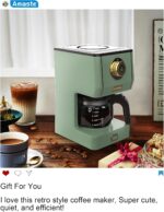 Amaste Drip Coffee Maker, Coffee Machine with 25 Oz Glass Coffee Pot, Retro Style Coffee Maker with Reusable Filter & Three Brewing Modes, 30minute-Warm-Keeping, Matcha Green - Image 8