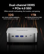 ACEMAGICIAN W1 Mini Gaming PC AMD Ryzen 7 8745HS Mini PC 32GB DDR5 1TB PCIe 4.0 M.2 SSD Mini Computers(8C/16T, up to 4.9GHz), Desktop Computers Radeon 780M, 8K@60Hz USB4/WiFi6/BT5.2/Dual Channel - Image 6