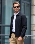 EKLENTSON Mens Lightweight Jackets Full Zip Laydown Collar Golf Light Windbreaker Jackets with Zip Pockets - Image 3