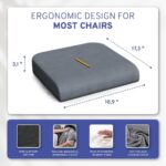 Seat Cushion Extra Large - Firm Memory Foam Chair Pad for Recliner, Wheelchair, Office Chair, Stadium, Bleacher, Car, Floor, Patio Furniture, Bariatric Overweight Users 19”x17”x3” - Image 9