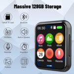 128GB MP3 Player with Bluetooth 5.3, Portable Digital Lossless Music Player with Built-in Speaker, 2.0 in Full Touch Screen, HiFi Sound, FM Radio, Voice Recorder, Earphones Included - Image 3