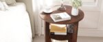 Round End Table with Storage Shelf,3 Tier Modern Side Table, Sofa Recliner Side Table,Accent Coffee Table,Nightstand for Living Room Bedroom for Small Spaces,19.7" D x 21.7" H - Image 9