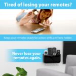 TotalMount Hole-Free Remote Holder – Eliminates Need to Drill Holes in Your Wall (Premium Black Holder for 3 or 4 Remotes) - Image 3