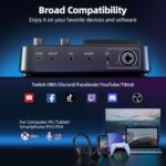 PUPGSIS Gaming Audio Mixer, Audio Interface for PC/Podcast/Streaming, Sound Board with 3.5mm/XLR Mic Input, 48V Phantom Power, Voice Changer, Live Sound Card with DJ Mixer Effects/Bluetooth/4 Channel - Image 8