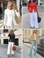 Cicy Bell Womens Business Casual Fitted Blazers Collarless Split Hem Work Office Button Down Suit Jackets - Image 7