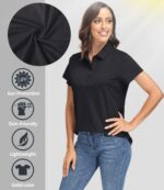 TACVASEN Women's Golf Polo Shirts Short Sleeve UPF 50+ Sun Protection Golf Shirts for Women Quick Dry Collared Polos - Image 4
