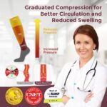 Momcozy Compression Socks for Women 15-20mmHg & 20-30mmHg | 2 Pairs, Graduated Compression for Circulation & Swelling - Image 4