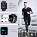 IOWODO Smart Watch for Men Women - 1.85''HD Screen with Make and Answer Calls, with AI Voice Assistant, SpO2/Heart Rate/Sleep Monitor, 100+ Sports Modes, Smartwatch for Android and iOS (2 Straps) - Image 4