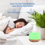 Aromatherapy Essential Oil Home Diffuser with Remote Control, 300ML Large Room Cool Mist Air Humidifier, 8 Hours Quiet Operation, Timer, 7 Colors LED Night Night，Suitable Home,Yoga. - Image 4