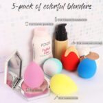 BEAKEY Makeup Sponge Set 5 Pack Micro Porous Low Absorption Soft Latex Free Foundation Beauty Sponges & Blenders for Powder Cream - Image 8