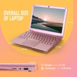 Laptop Computer, Windows 11 Laptop, 8GB+128GB, Intel Celeron Dual core Processors, 10" Laptops, Bluetooth WiFi Webcam HDMI, and Laptop Bag,Mouse, Mouse Pad, Headphone（Rose Gold） - Image 6