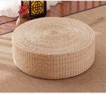 HUAWELL Japanese Style Handcrafted Eco-Friendly Breathable Padded Knitted Straw Flat Seat Cushion, Hand Woven Tatami Cushion Best for Zen, Yoga Practice or Buddha Meditation (19.7) - Image 2