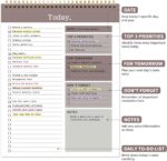 To Do List Notepad, 52 Undated Sheets （8.5"×11"）Duplex-printed Daily Planner For Work Home School Office Desk Accessories Supplies & Goal Setting Tasks- Brown - Image 3