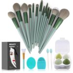 Makeup Brushes 22 Pcs Makeup Kit,Foundation Brush Eyeshadow Brush Make up Brushes Set (Green, 22 Piece Set) - Image 2