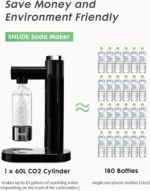 Sparkling Water Maker, Soda Streaming Machine with 1L BPA-Free Carbonation Bottle, Makes Home Fizzy Drinks, Seltzer Carbonated Water Maker, Compatible with Standard 60L CO2 Carbonators (Not Included) - Image 6