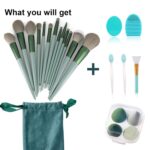 Makeup Brushes 22 Pcs Makeup Kit,Foundation Brush Eyeshadow Brush Make up Brushes Set (Green, 22 Piece Set) - Image 8