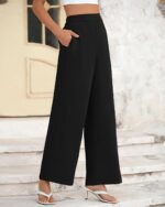 BTFBM Women High Waisted Wide Leg Pants Fall 2025 Business Casual Work Dress Pants Loose Office Palazzo Trousers Pockets - Image 6