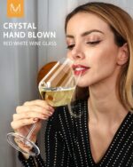 Red Wine Glasses Set of 4, Premium Crystal Wine Glasses Hand Blown,15 oz,Thin Rim,Long Stem,Perfect for Red or White,Daily Use,Unique Wedding Anniversary or Birthday Gift - Image 5