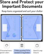 Forvencer Binder Pocket, 4X Regular Capacity, 10 Pack Super Heavyweight Plastic Folders with Tight Closure, Folders with Pockets Side Loading, Binder Organizer, Binder Dividers, Letter Size, Extended - Image 5