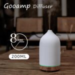 200ML Ceramic Essential Oil Diffuser - Ultrasonic Aromatherapy & Humidifier with 7-Color LED Lights, Auto Shut-Off, Wood Grain Base, 1H/3H/6H Timer | Scent for Home, Office, Yoga - Image 4