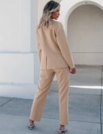 luvamia Women's Two Piece Sets Pants Suits Dressy Business Casual Outfits Professional Blazer Pantsuits Set Work Office - Image 3