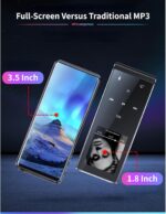 MP3 Player with Bluetooth and , 4.0 Inch Full MP4 MP3 Player with Speaker, for Android Streaming Music Player Portable HiFi Sound Digital Audio Player 2050mAh (Grey) - Image 9
