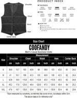 COOFANDY Men's Casual Business Vests Lightweight Waistcoat Slim Fit Suit Vest - Image 7