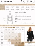 Cicy Bell Womens Business Casual Fitted Blazers Collarless Split Hem Work Office Button Down Suit Jackets - Image 8