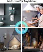 Wall Outlet Extender with Shelf and Night Light,Surge Protector,USB Wall Charger with 5 AC Outlets and 3 USB Ports 1 USB C Outlet Wide Space 3-Sided Power Strip Multi Plug Outlets… - Image 8