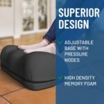 Everlasting Comfort Adjustable Cloud Foot Rest for Under Desk at Work with Pressure Point Nodes - Ergonomic Memory Foam Office Foot Stool & Desk Footrest for Gaming & Home Office - Image 3