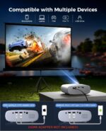Mini Projector for iPhone, ELEPHAS 2024 Upgraded 1080P HD Projector, 8000L Portable Projector with Tripod, Movie Projector Compatible with Android/iOS/Windows/TV Stick/HDMI/USB - Image 5