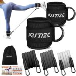 Ankle Resistance Bands with Cuffs for Women & Men - 3-Level Adjustable Leg & Glute Workout Equipment, Portable Home Gym Exercise Bands for Kickbacks, Hip Thrusts, Yoga, Strength Training - Image 2