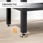 HOOBRO Side Table with Charging Station, Set of 2 End Tables with USB Ports and Outlet, Nightstand with 2-Tier Storage Shelf, for Living Room, Bedroom, Small Space, Rustic Brown and Black BF91UBZP201 - Image 9