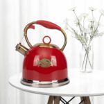 Tea Kettle, Stovetop Whistling Teapot, Stainless Steel, Black, 3.0-Quart - Image 4