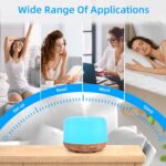 Aromatherapy Essential Oil Home Diffuser with Remote Control, 300ML Large Room Cool Mist Air Humidifier, 8 Hours Quiet Operation, Timer, 7 Colors LED Night Night，Suitable Home,Yoga. - Image 7