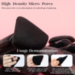BEAKEY 12pcs Powder Puffs for Face Powder Triangle Powder Puff for Loose and Cosmetic Foundation, Makeup Puff for Contouring, Cloud Kiss Beauty Makeup Tools - Image 7