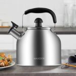 4.2 Quart/4L Stainless Steel Whistling Tea Kettle,Brushed Satin, Suitable to Boiling Water & Tea on Induction Stove, Gas Stove Top - Image 9