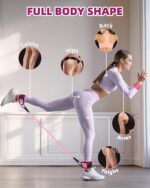 Resistance Bands Set – Resistance Band and Adjustable Ankle Exercise Bands with Cuffs Great Equipment for Training, Working Out, Yoga,Home Gym with Training Guidance & Carry Bag,Set of 8 - Image 6