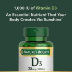 Nature's Bounty Vitamin D3 1000 IU, Immune Support, Helps Maintain Healthy Bones, 250 Rapid Release Softgels - Image 4
