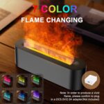 Colorful Flame Fire Diffuser Humidifier, Ultra-Quiet Aroma Essential Oils Aromatherapy Diffusers for Large Room, Bedroom, Office (Timeable, Waterless Auto off-150ml) - Image 3