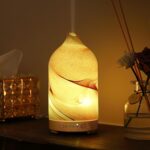 Essential Oil Diffuser Hand Blown Glass Aromatherapy Diffuser - Ultrasonic Cool Mist Scent Aroma Diffuser, Whisper Quiet with Auto Shut-Off, Timer Setting &7 Colors Night Light for Home - Image 2