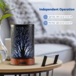 EQUSUPRO Essential Oil Diffuser 150ml Black Metal Aromatherapy Oil Diffuser Ultrasonic Cool Mist Diffuser with Auto Shut-Off Protection,7 Colors Changed LED for Home Office SPA Yoga - Image 5
