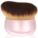 Extra Large Body Makeup Brush For Self Tanner, Leg Makeup &Bronzer Blend,75 mm Wide-headed Kabuki Brush Provides More Even &Pretty Application, Oval Face&Back Makeup Brush, Wet&Dry Use- Pink Rose Gold - Image 2