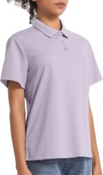 5 Pack Women's Polo Shirts Short Sleeve 3 Buttons Collared Uniform Tops Moisture-Wicking T-Shirts for Work & Casual - Image 3